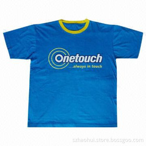 Blue 100% Cotton T-shirt with XS-3XL Sizes